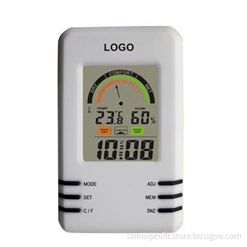 Thermometer Hygrometer Weather Station, 12/24 Hours Selectable